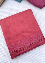 Silk Pink Traditional Wear Cut Work Saree